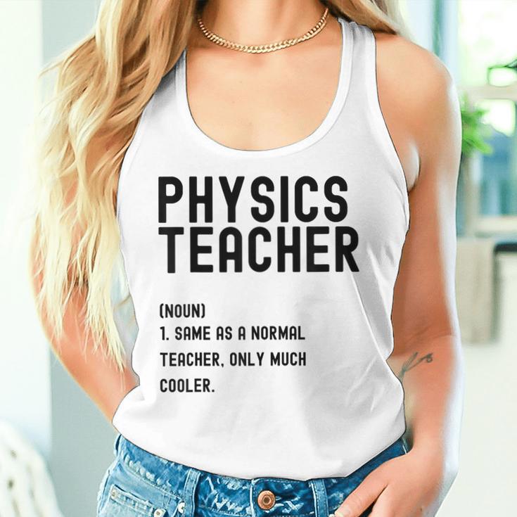 Physics Teacher Definition シャツ 学校初日 レディースタンクトップ 彼女への贈り物