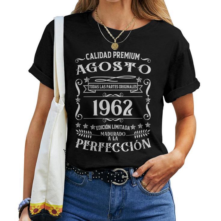 64 Cumpleaños Nacido En Agosto De 1962Intage 64 Años Cuello Camiseta de mujer