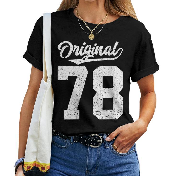 78 Cumpleaños Yetenta Y Ocho Originales Cuello Camiseta de mujer