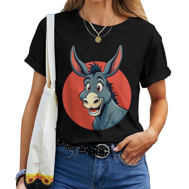 Divertido Gráfico De Animales De Burro Para Hombres Es Y Niños In Mangas Camiseta de mujer