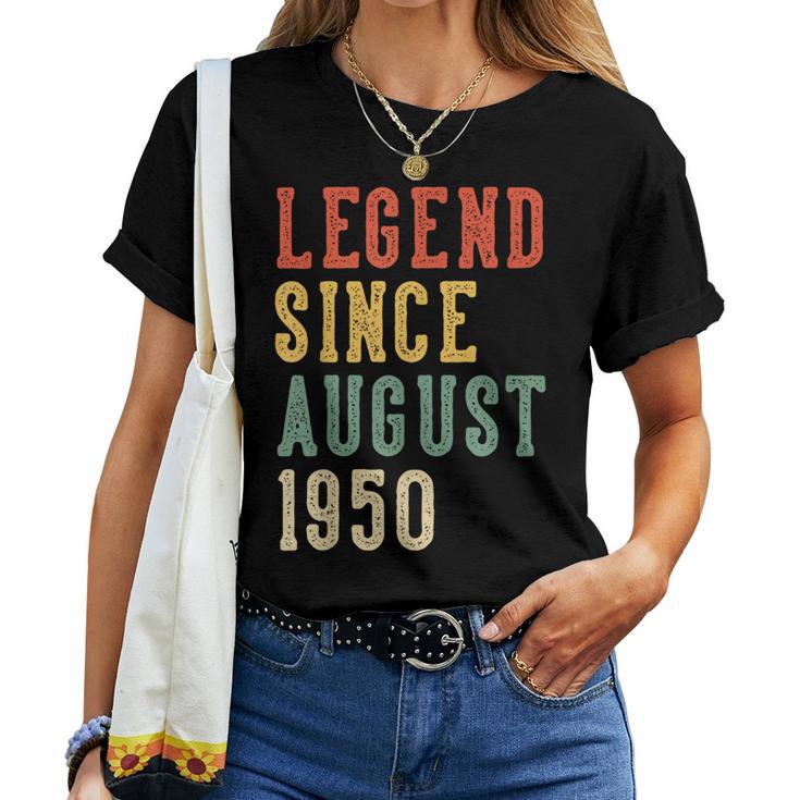Leyenda Desde Agosto 76 Cumpleaños 1950 Hombres Es 76 Años Camiseta de mujer