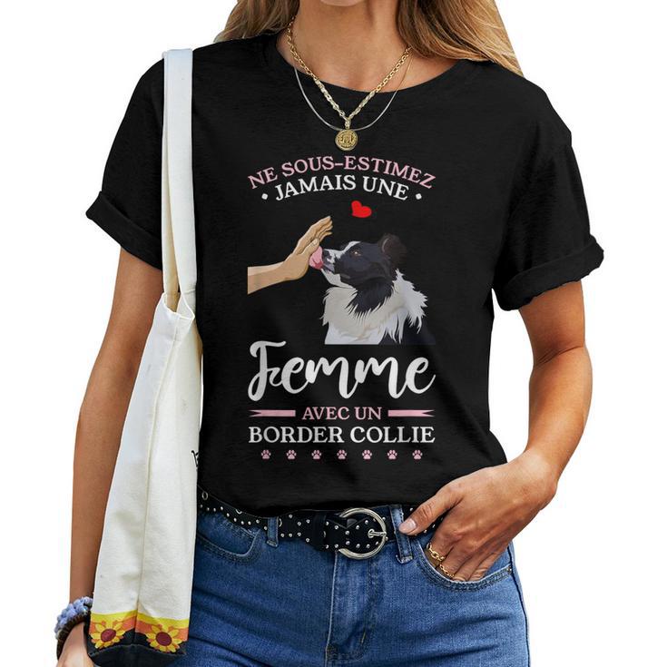 Neous-Estimez Jamais Une Avec Un Border Collie T-shirt femme