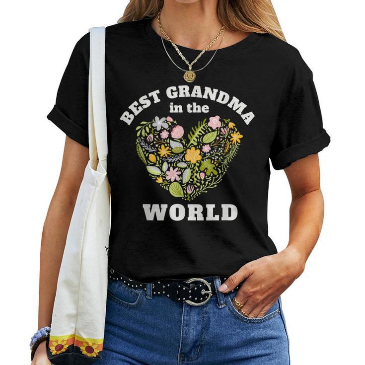 母の日 世界で一番のおばあちゃん グランドマザー レディースTシャツ