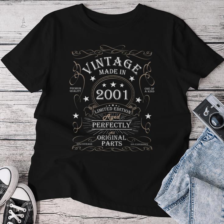 25 歳の誕生日レトロ限定版男性女性ヴィンテージ 2001 レディースTシャツ 面白い贈り物