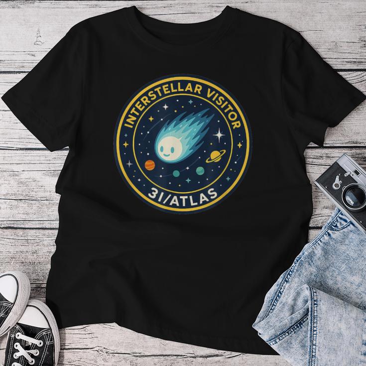 3I Atlas Interstellarisitor Missionパッチデザイン レディースTシャツ 面白い贈り物