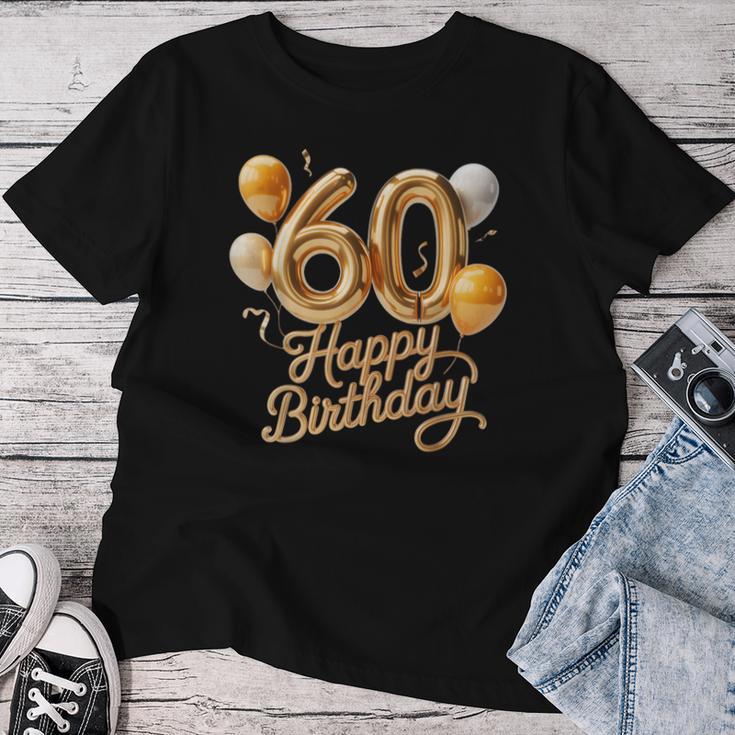 60 Feliz Cumpleaños 60 Aniversario Hombres Es Camiseta de mujer Regalos divertidos