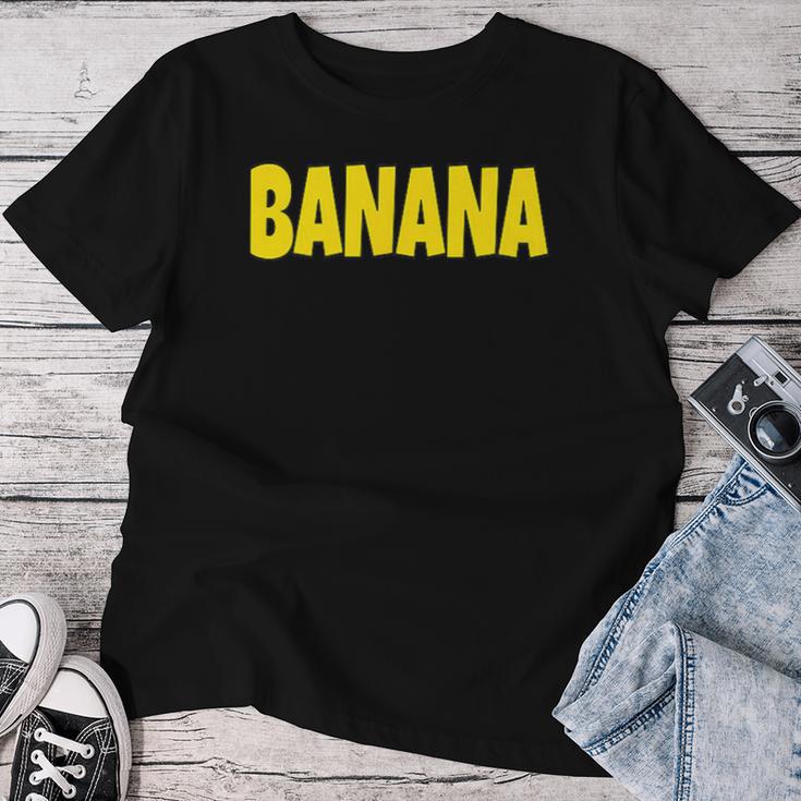 Banana The Word Banana On A コスチューム レディースTシャツ 面白い贈り物