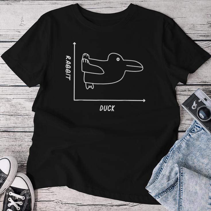Duck Rabbit Graph 楽しい数学教師 イースターtシャツ レディースTシャツ 面白い贈り物