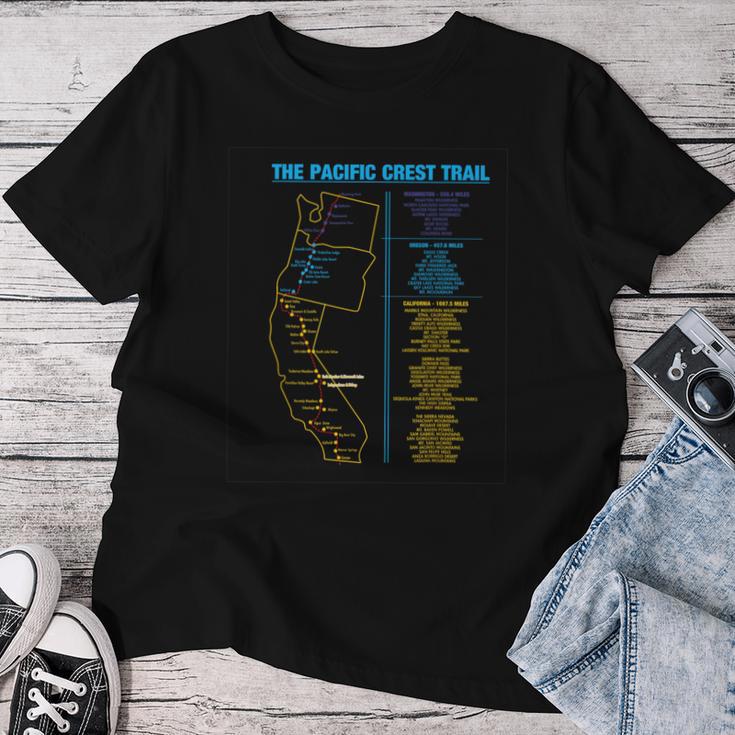 Pacific Crest Trail Thru ハイキングシャツギフト。男性にも女性にも。 レディースTシャツ 面白い贈り物