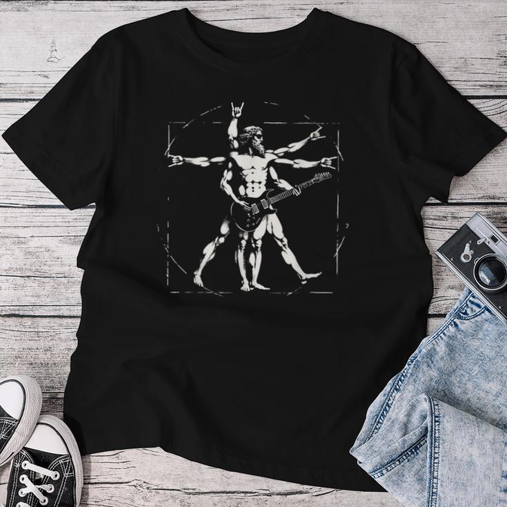 Retroitruvio Man Guitar Rock Guitar Camiseta de mujer Regalos divertidos