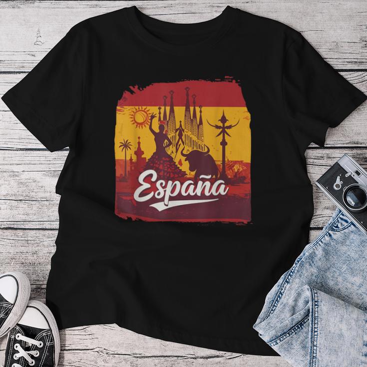 スペイン 女性 フラメンコ スペイン闘牛 男性 レディースTシャツ 面白い贈り物