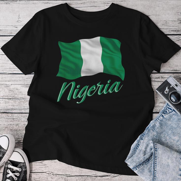 ナイジェリア 国旗 愛国的 アフリカ 男性 女性 キッズ ナイジェリア レディースTシャツ 面白い贈り物