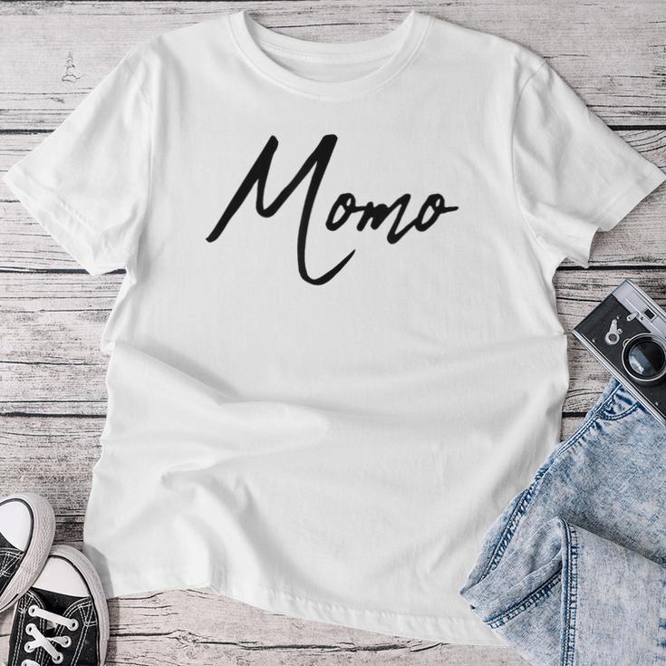 Beautiful Handwritten Font Momo Calligraphy レディースTシャツ 面白い贈り物