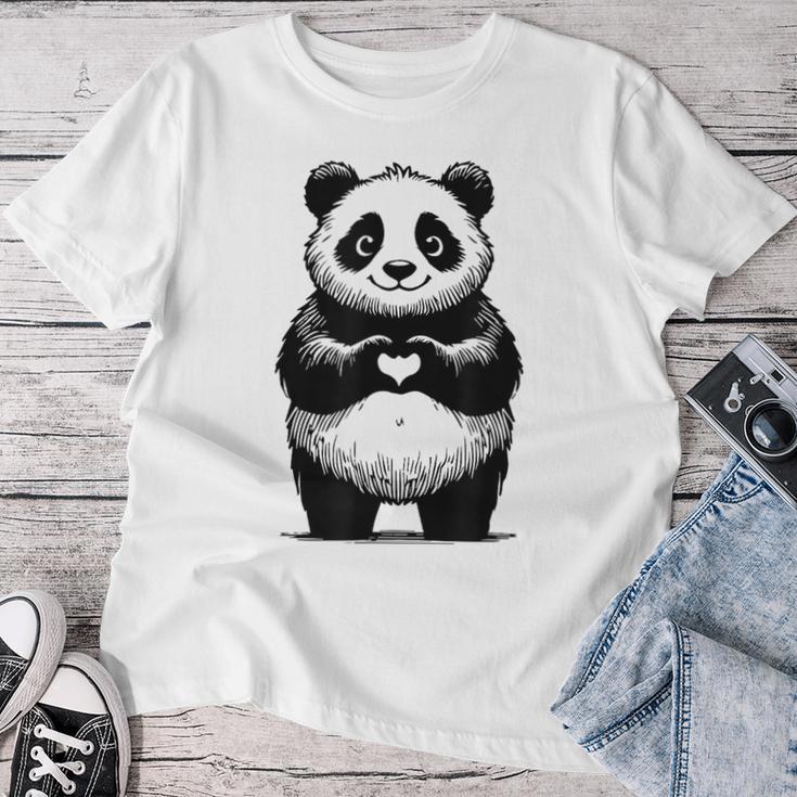 I Love Pandas 面白い、パンダが大好き レディースTシャツ 面白い贈り物