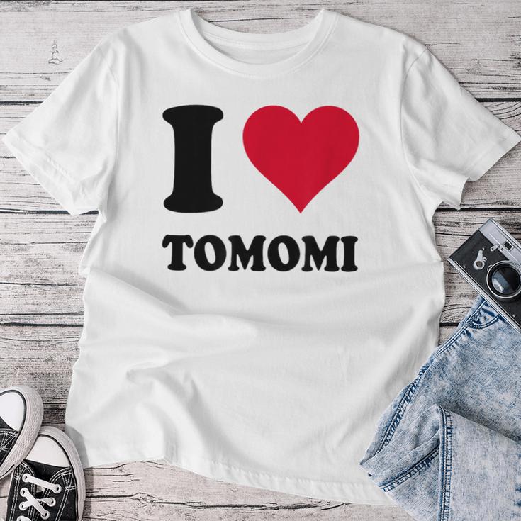 I Love Tomomi レディースTシャツ 面白い贈り物