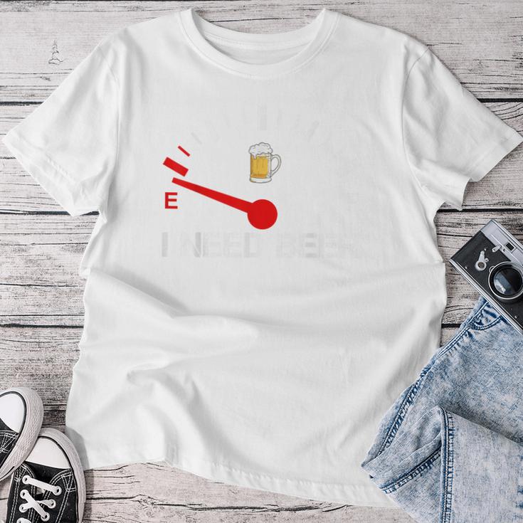 I Need A Beer おもしろ飲料燃料走行距離計 I Need Beer レディースTシャツ 面白い贈り物