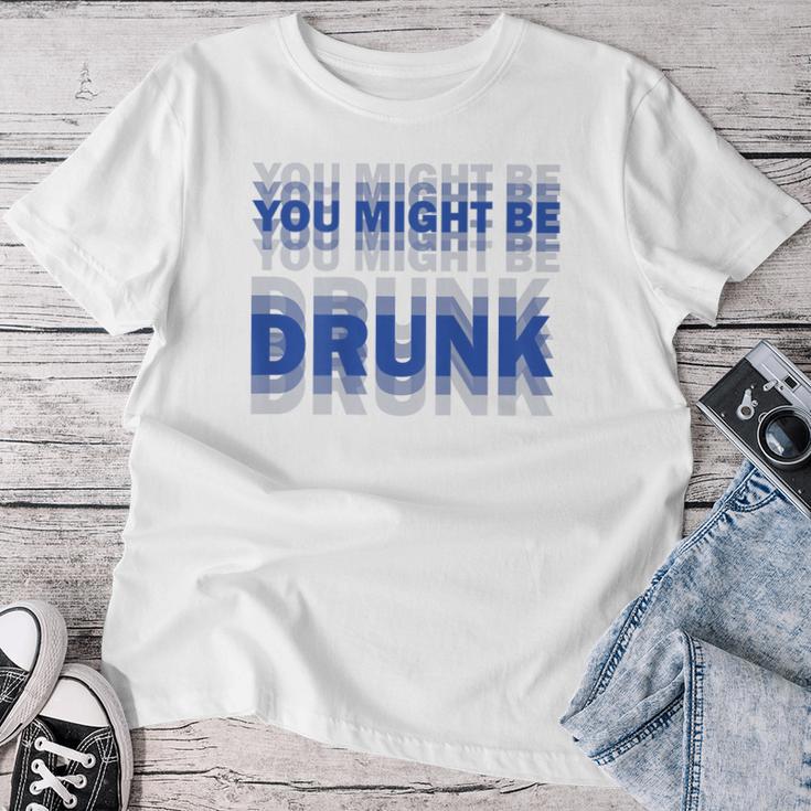 On Back You Might Be Drunk 面白い 飲酒 ユーモア レディースTシャツ 面白い贈り物
