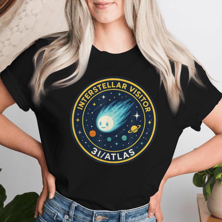 3I Atlas Interstellarisitor Missionパッチデザイン レディースTシャツ 彼女への贈り物