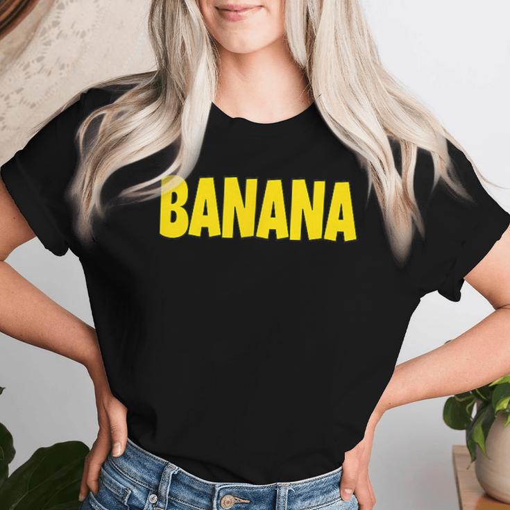 Banana The Word Banana On A コスチューム レディースTシャツ 彼女への贈り物