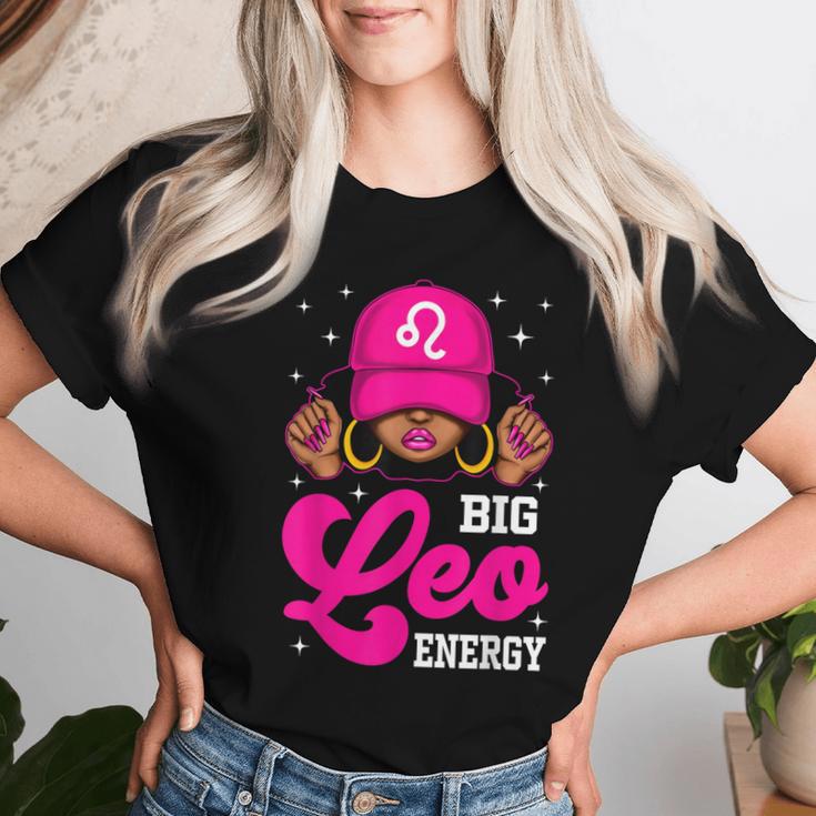 Big Leo Energy Sassy Black Woman Cap Zodiac Birthday Women T-shirt Gifts for Her