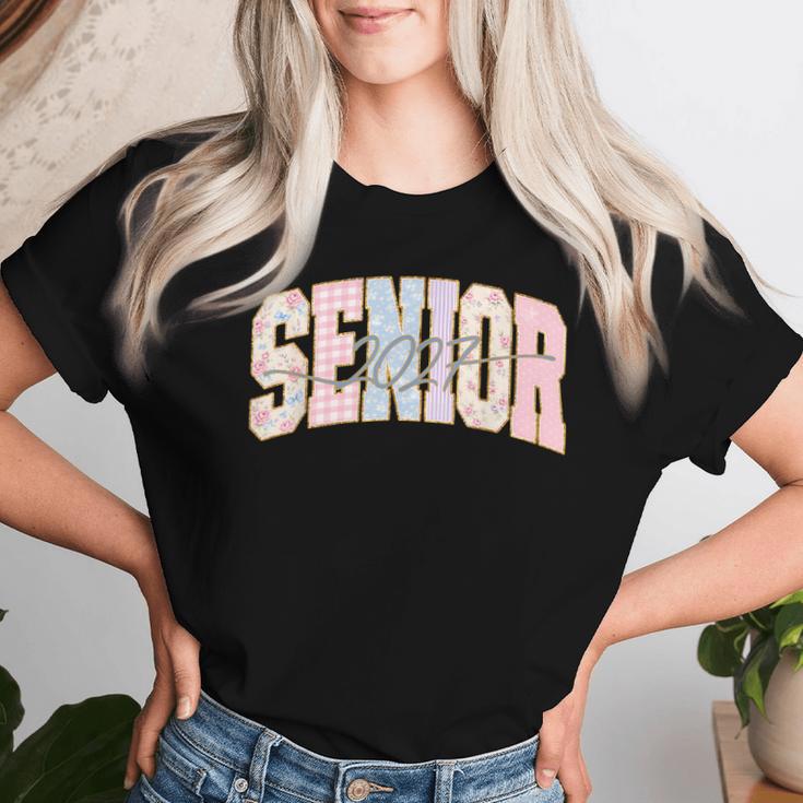My Last First Day Floral Senior 2027 Year Class Of 2027 Women T-shirt Gifts for Her