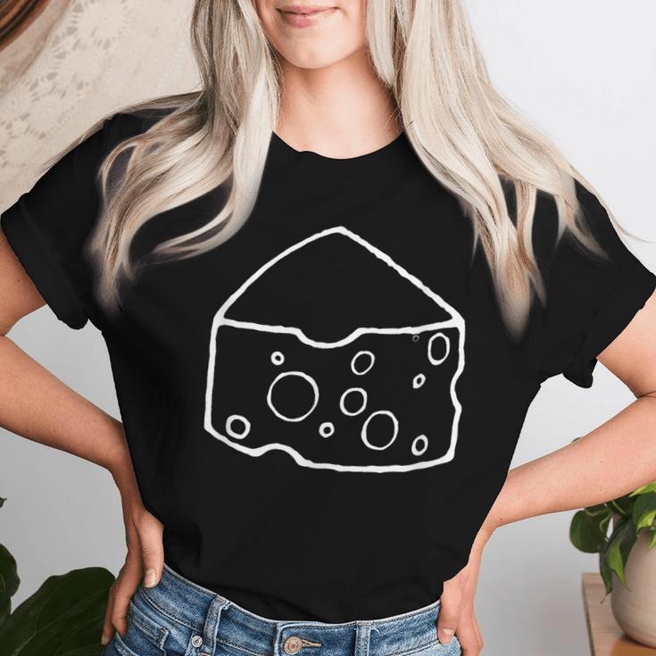 Le Fromage Esquema Amantes Del Queso Camiseta de mujer Regalos para ella