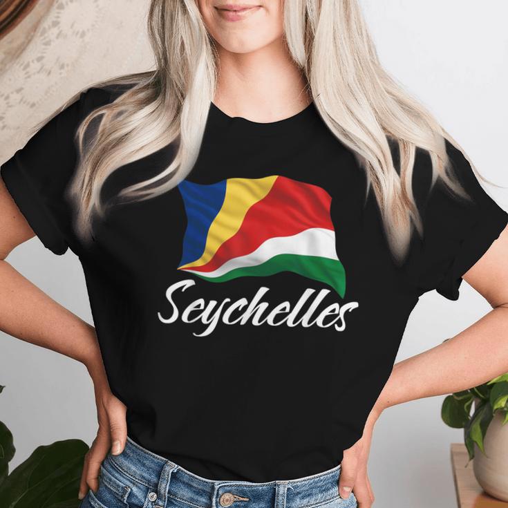 セイシェル 国旗 セイシェル アフリカ 愛国心 男性 女性 キッズ レディースTシャツ 彼女への贈り物