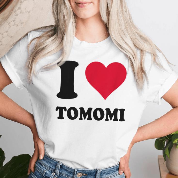 I Love Tomomi レディースTシャツ 彼女への贈り物