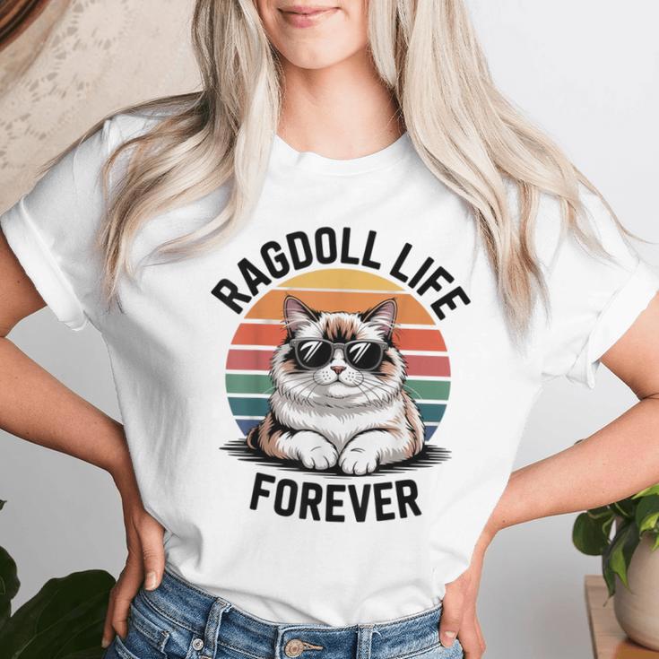 ラグドール ライフ 猫 男性 女性 キッズ ギフト レディースTシャツ 彼女への贈り物