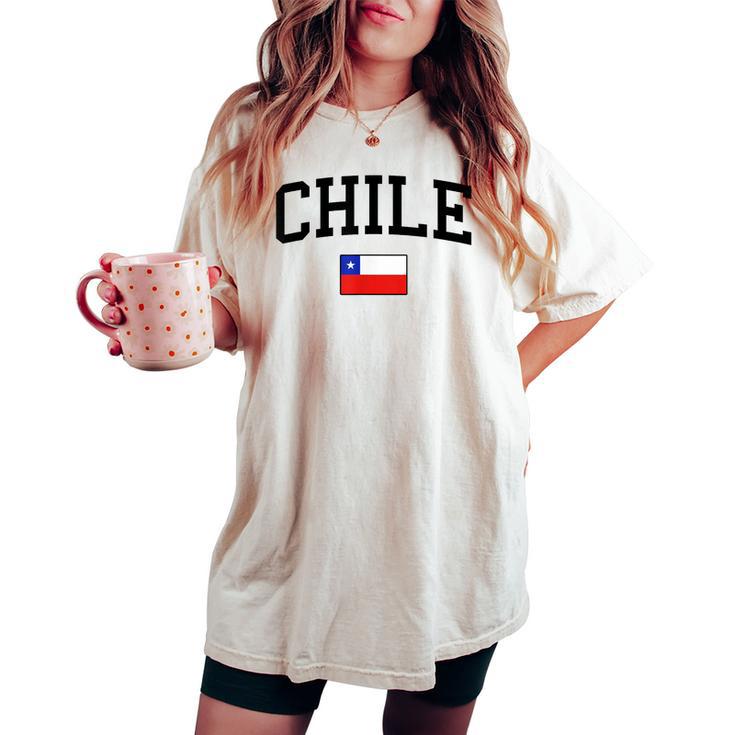 Bandera De Chile Hombres Es Niños Chile Camiseta extragrande cómoda para mujer