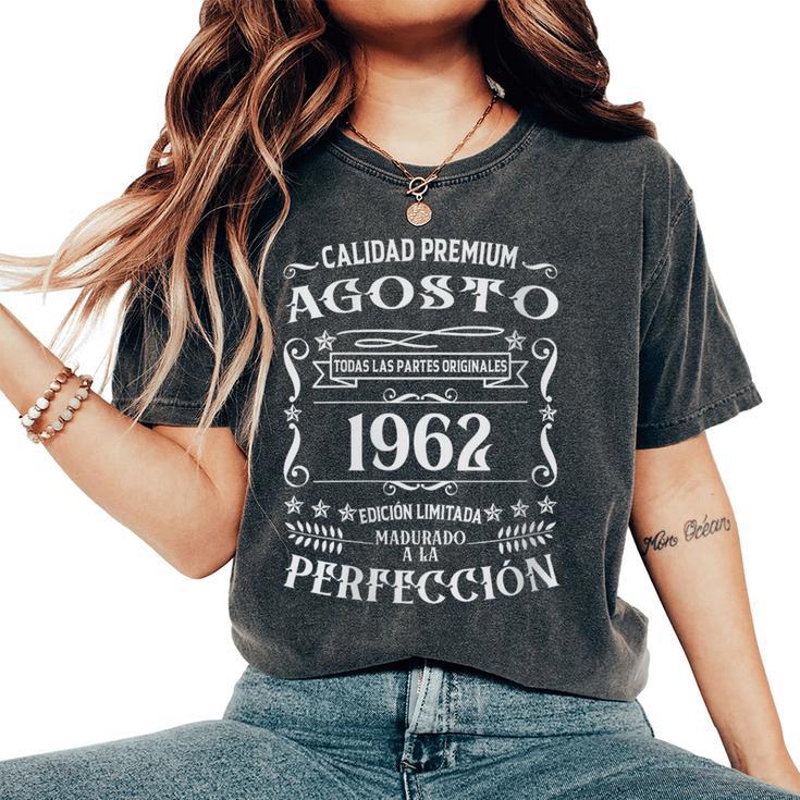 64 Cumpleaños Nacido En Agosto De 1962Intage 64 Años Cuello Camiseta extragrande cómoda para mujer