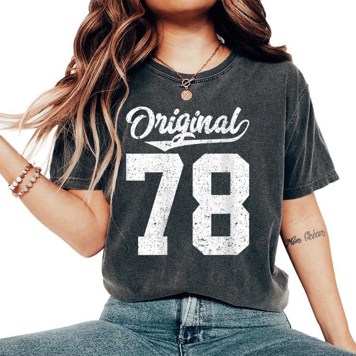 78 Cumpleaños Yetenta Y Ocho Originales Cuello Camiseta extragrande cómoda para mujer