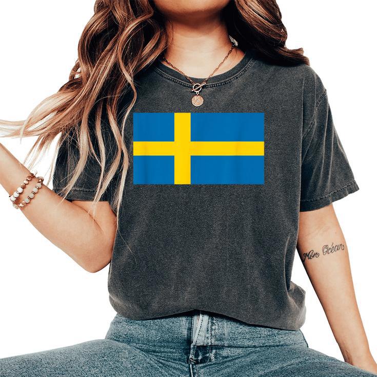Bandera Deueciaverige Flaggaueca Hombre Camiseta extragrande cómoda para mujer