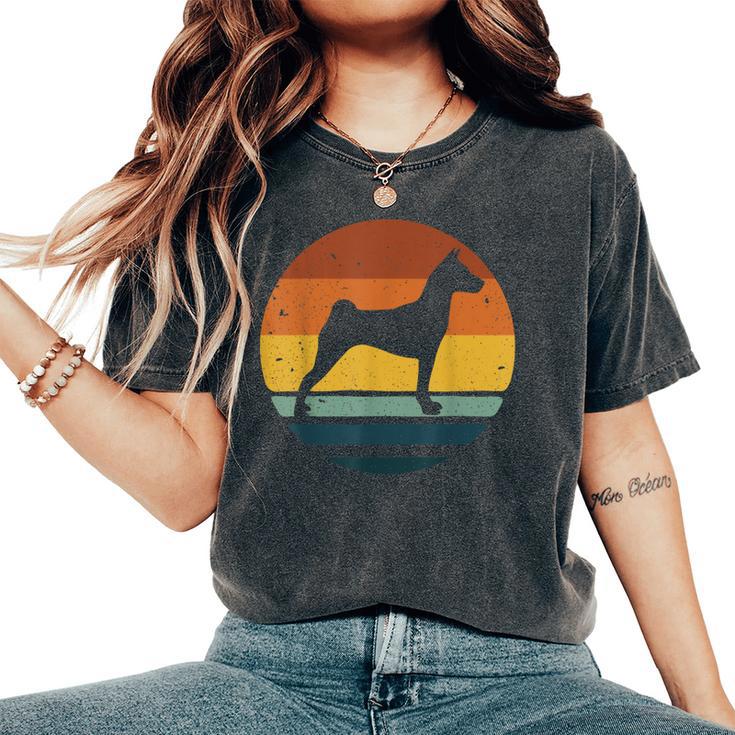 Basenjiintage Mammaintage Papà Retro Dog Cane Carino Reg T-shirt comoda oversize da donna