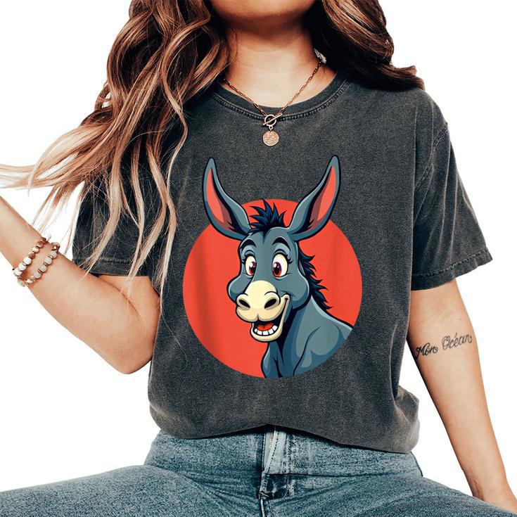 Divertido Gráfico De Animales De Burro Para Hombres Es Y Niños In Mangas Camiseta extragrande cómoda para mujer