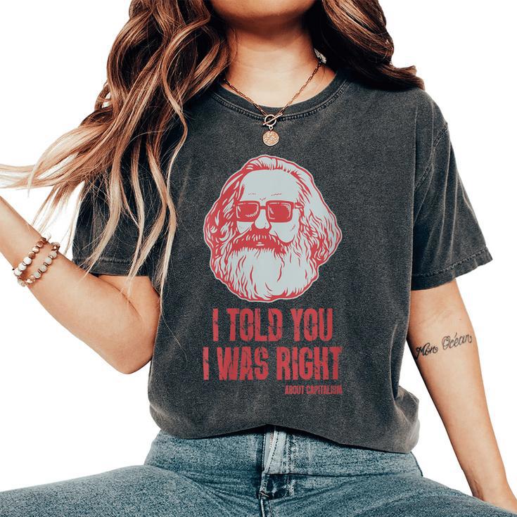 Karl Marx Marxismo Comunismoocialismo Filosofía Cuello Camiseta extragrande cómoda para mujer