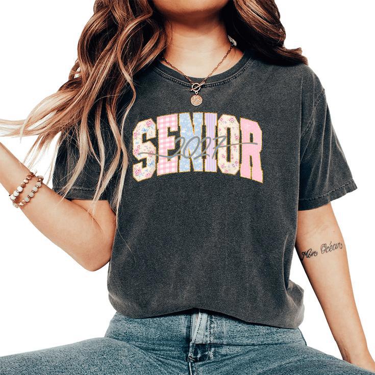 My Last First Day Floral Senior 2027 Year Class Of 2027 Women's Oversized Comfort T-Shirt