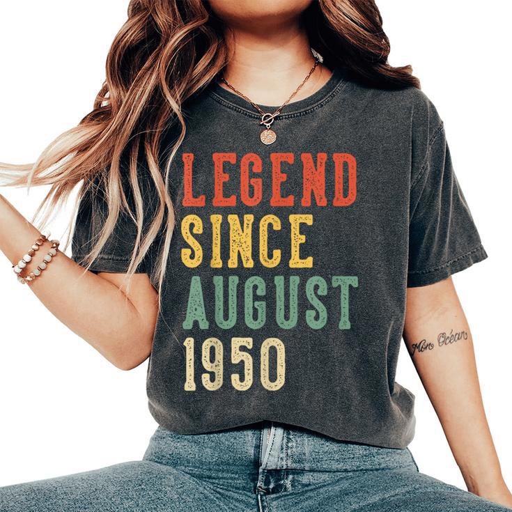 Leyenda Desde Agosto 76 Cumpleaños 1950 Hombres Es 76 Años Camiseta extragrande cómoda para mujer