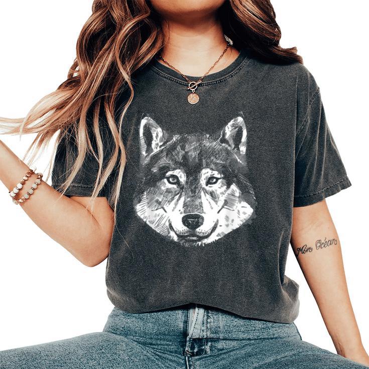 Motif Loup Mignon Pour Homme Enfant Amoureux Des Loups T-shirt oversize confortable pour femme