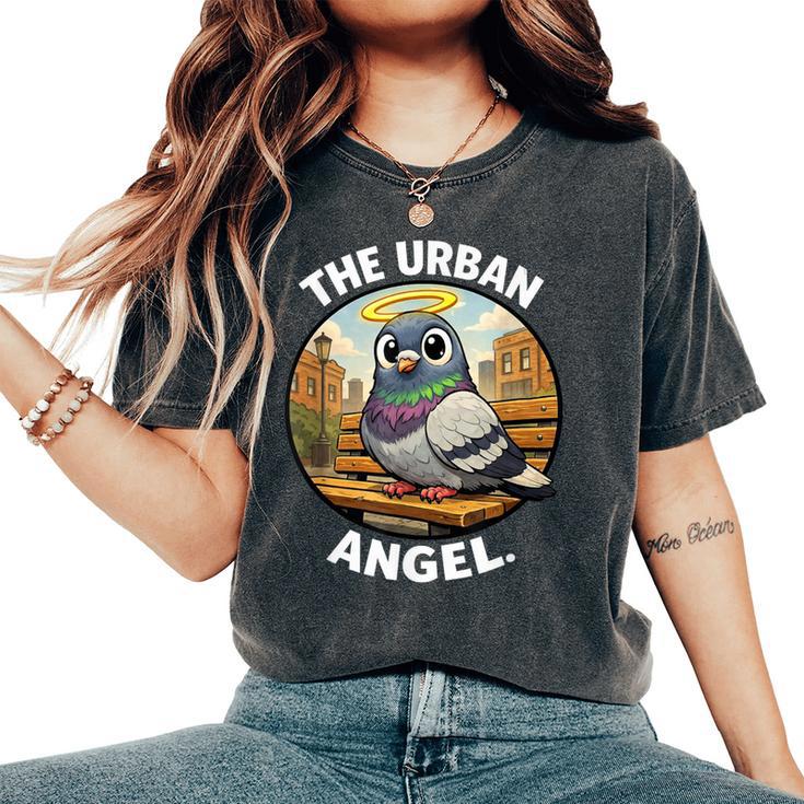 Palomas De Apoyo Paloma Urbana Irónica Camiseta extragrande cómoda para mujer