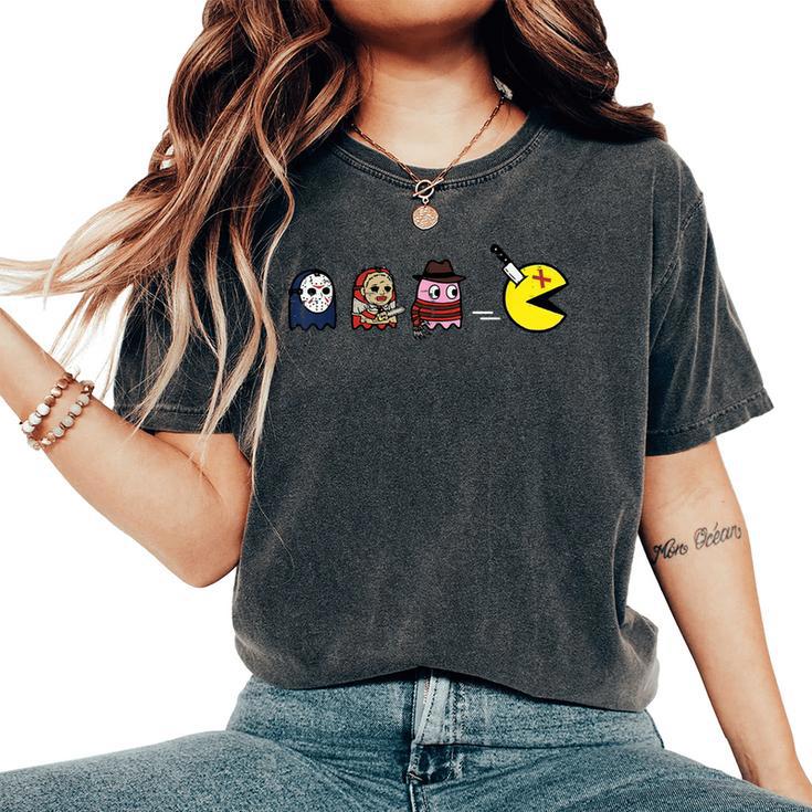 Retro Arcade Game Horror Movie Ghosts Costume Kids Women's Oversized Comfort T-Shirt