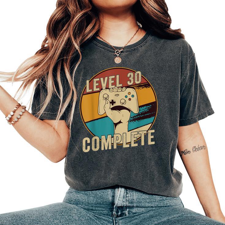 30歳の誕生日プレゼント 男性 女性 レトロゲーマー レベル30 コンプリート レディースオーバーサイズコンフォートTシャツ 30歳の誕生日プレゼント 男性 女性 レトロゲーマー レベル30 コンプリート レディースオーバーサイズコンフォートTシャツ