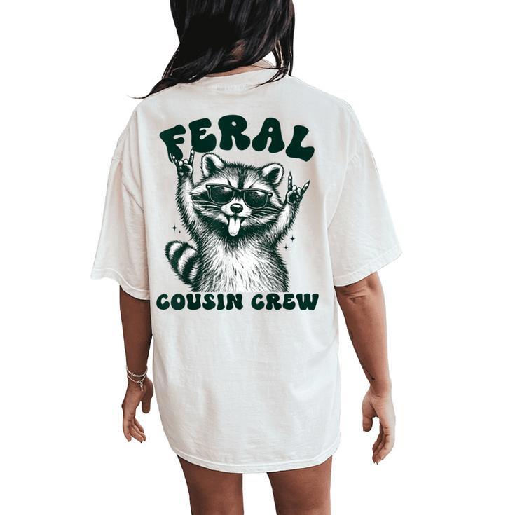 Retro Feral Cousin Crew Summer Vacation Kids Boys Girls Women's Oversized Comfort T-Shirt Back Print