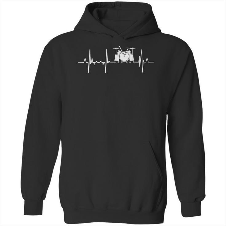 Drum Kit Cardiogram Drum Musician ECG Unisex Hoodie