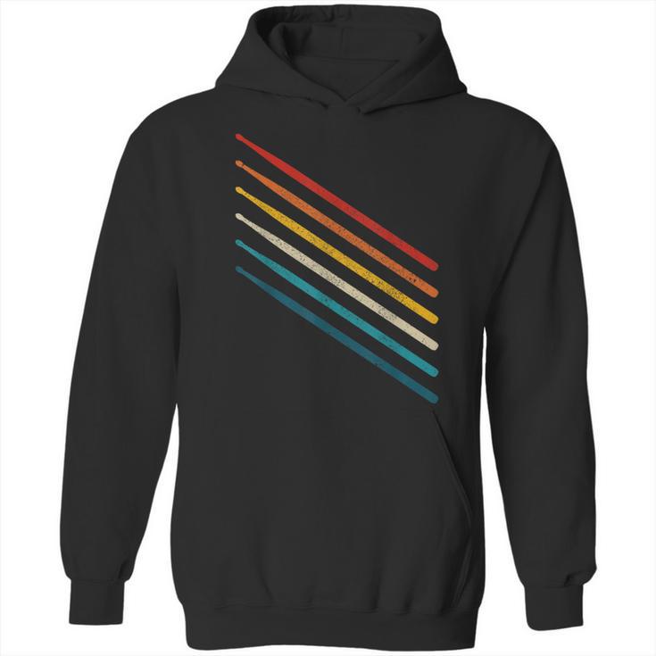 Drummer Drum Kit Vintage Retro Drummer Unisex Hoodie