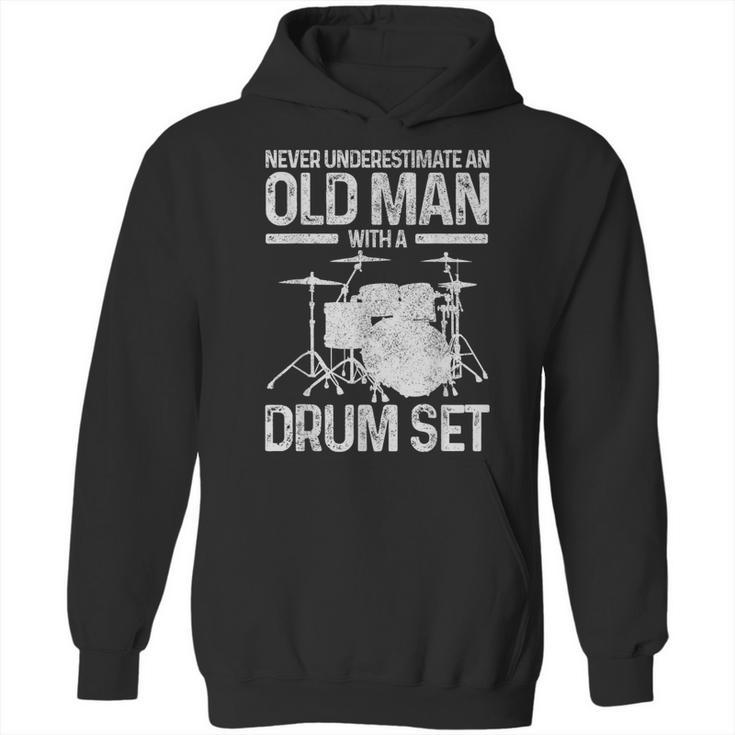 Drummer Drum Kit Vintage Drummer Unisex Hoodie