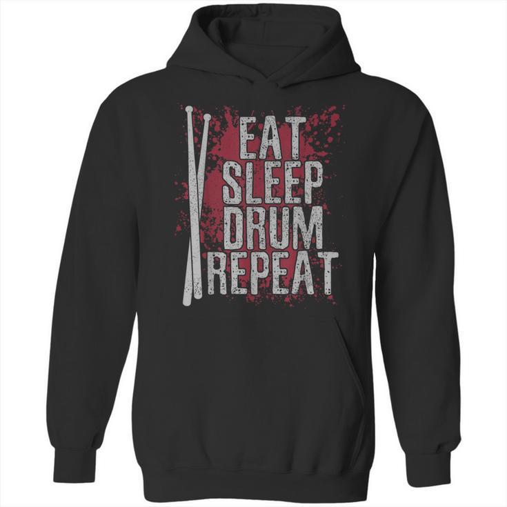 Drummer Eat Sleep Drum Repeat Drum Kit Musician Unisex Hoodie