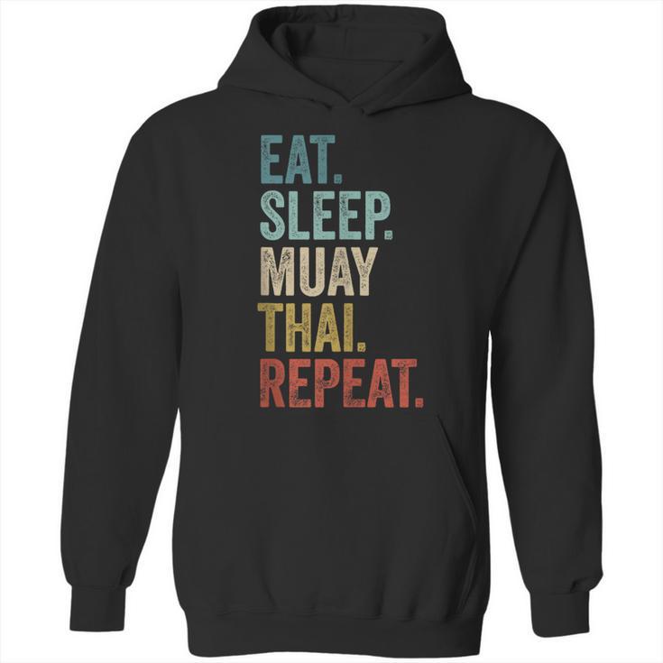 Eat Sleep Muay Thai Repeat Thai Boxing Unisex Hoodie