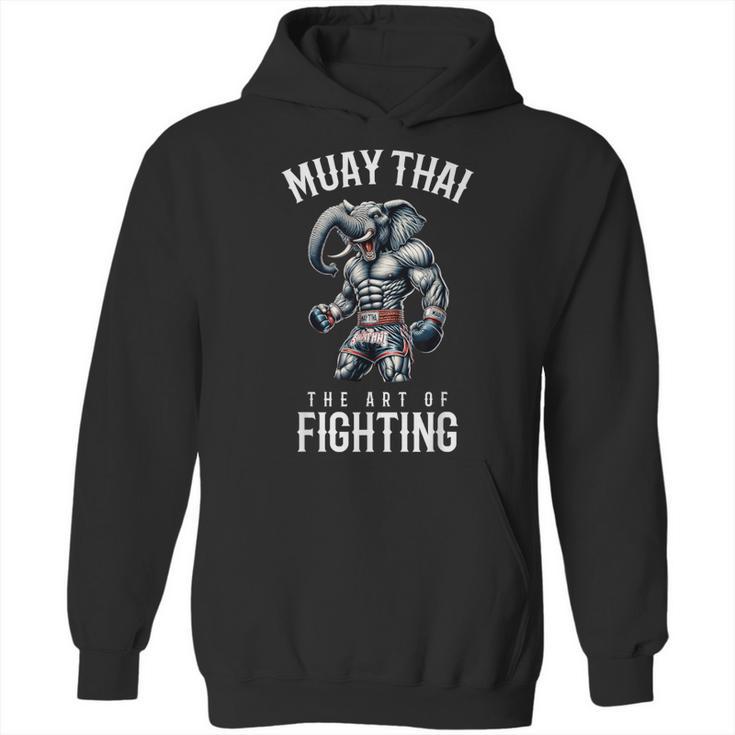 Elephant Muay Thai Kickboxing And Elephant Thai Boxing Unisex Hoodie