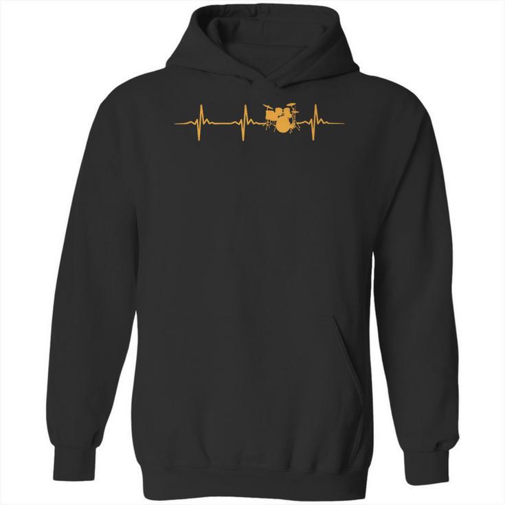 Great Drum Kit Heartbeat Drummer Unisex Hoodie